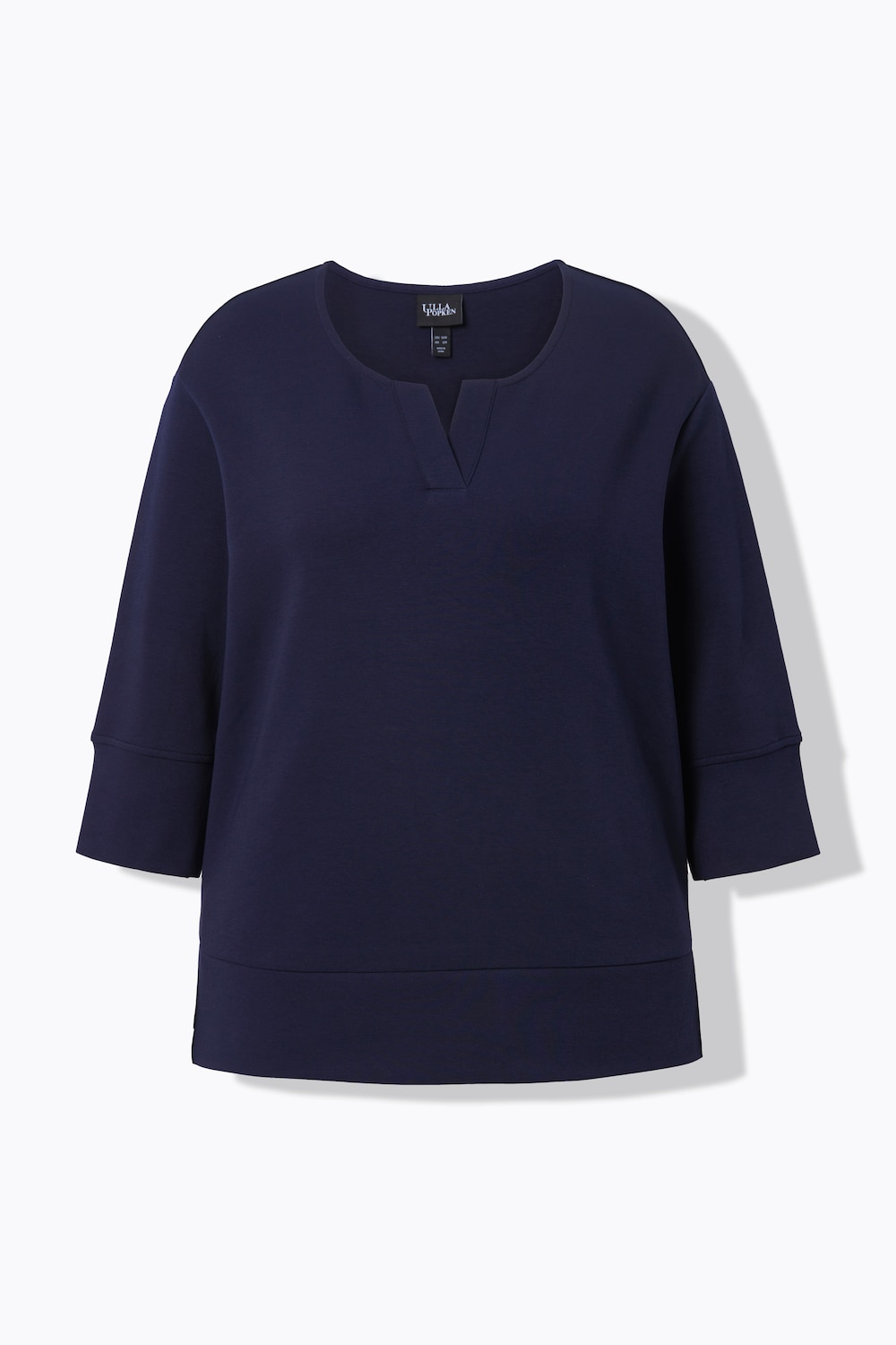 Stora storlekar Punto-Sweatshirt, Dam, blå, storlek: 42/44, Bomull/Polyester, Ulla Popken