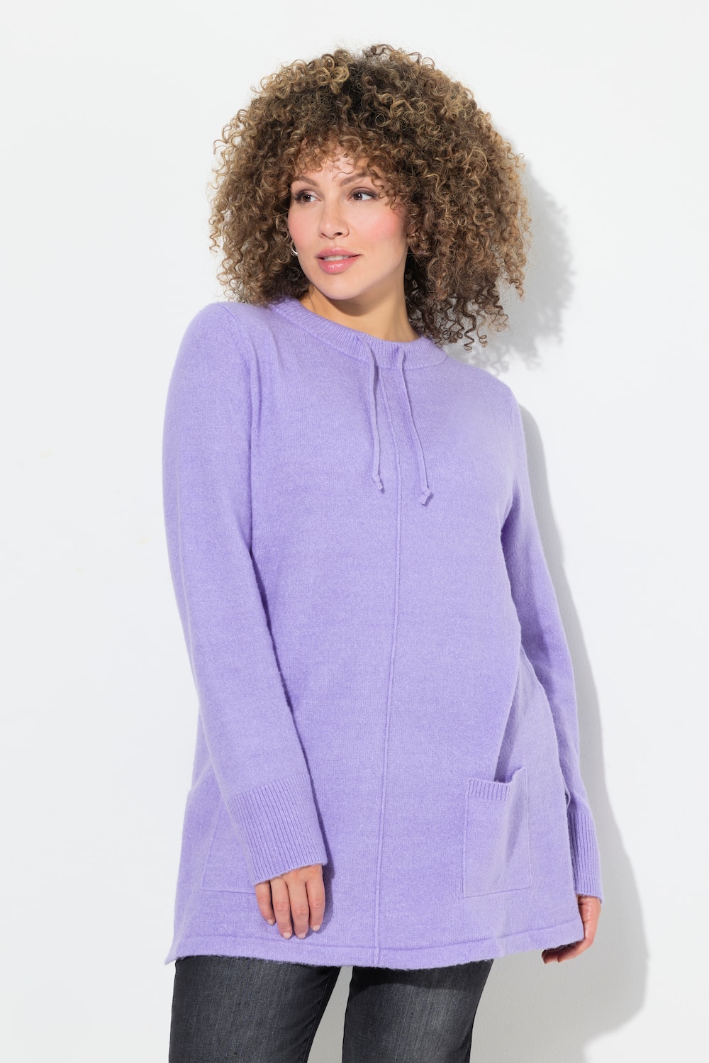 Große Größen Pullover, Damen, lila, Größe: 54/56, Synthetische Fasern/Polyester, Ulla Popken
