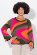 Genser, oversized, colormønster, trompetermer