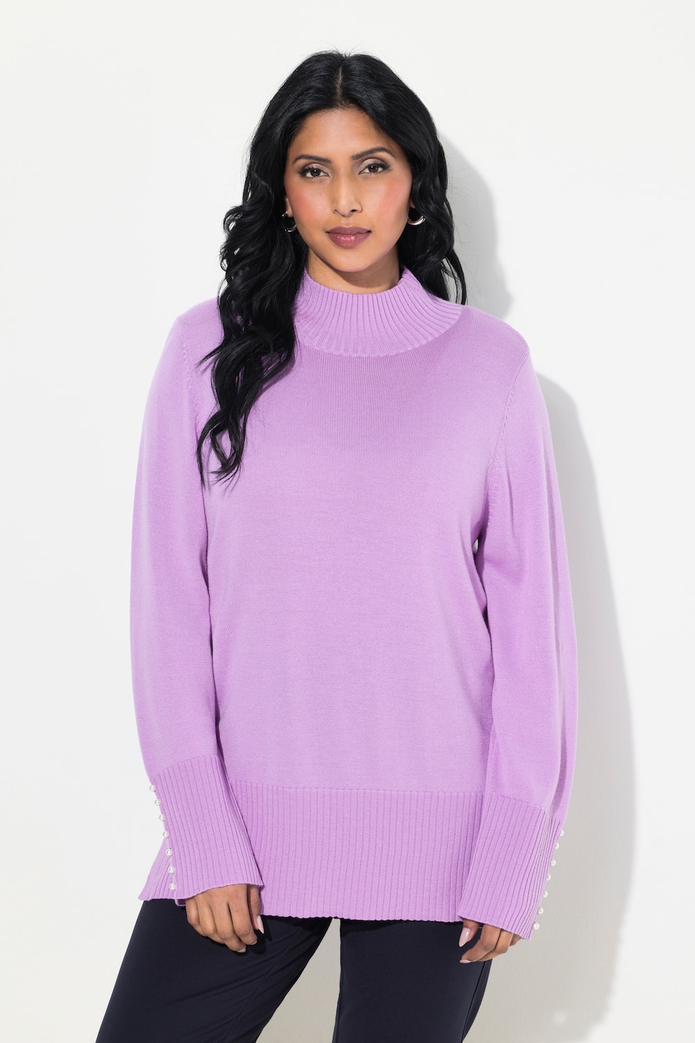 Große Größen Pullover, Damen, rosa, Größe: 42/44, Wolle/Seide, Ulla Popken