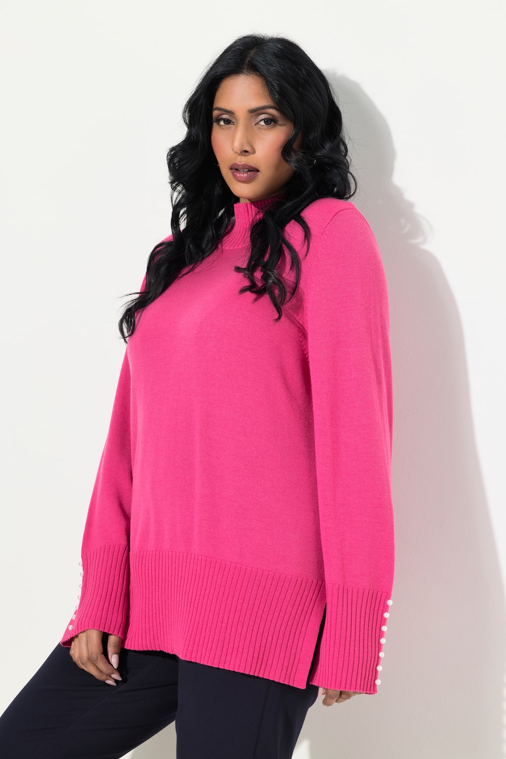 Große Größen Pullover, Damen, rosa, Größe: 58/60, Wolle/Seide, Ulla Popken