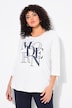 T-shirt col rond et manches 3/4, message MODERN sur la poitrine, collection Classic