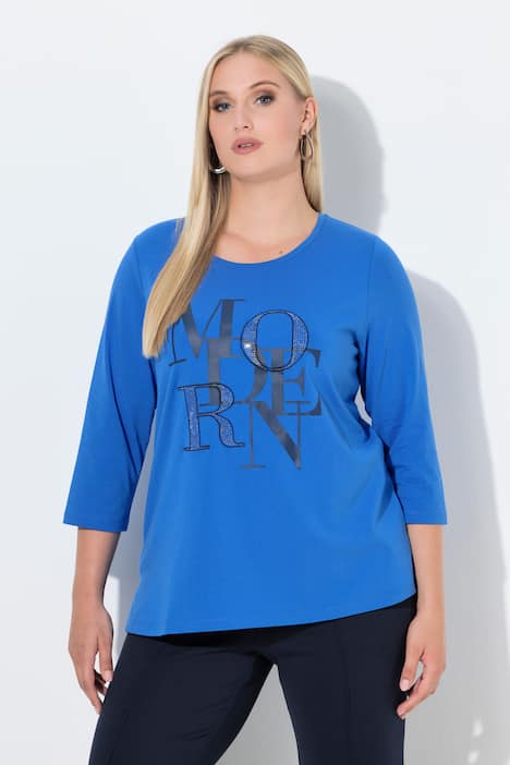 Shirt, Modern, Classic, Rundhals, 3/4-Arm
