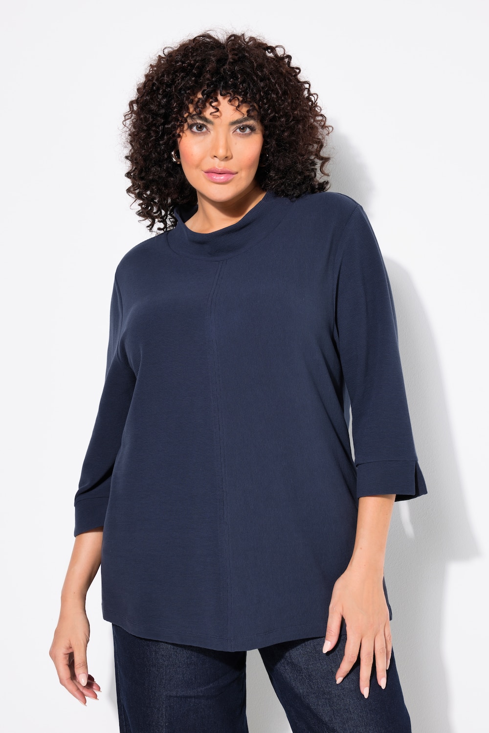 Große Größen Sweatshirt, Damen, blau, Größe: 54/56, Baumwolle/Synthetische Fasern, Ulla Popken