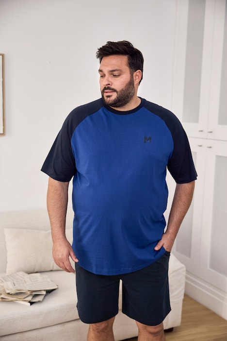 Men+ Schlafanzug, Zweiteiler, Halbarm, Shorts, bis 8 XL