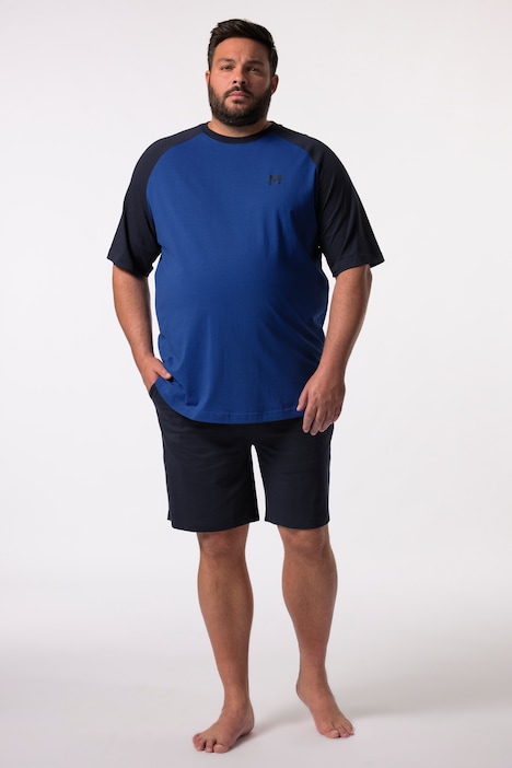 Men+ Schlafanzug, Zweiteiler, Halbarm, Shorts, bis 8 XL