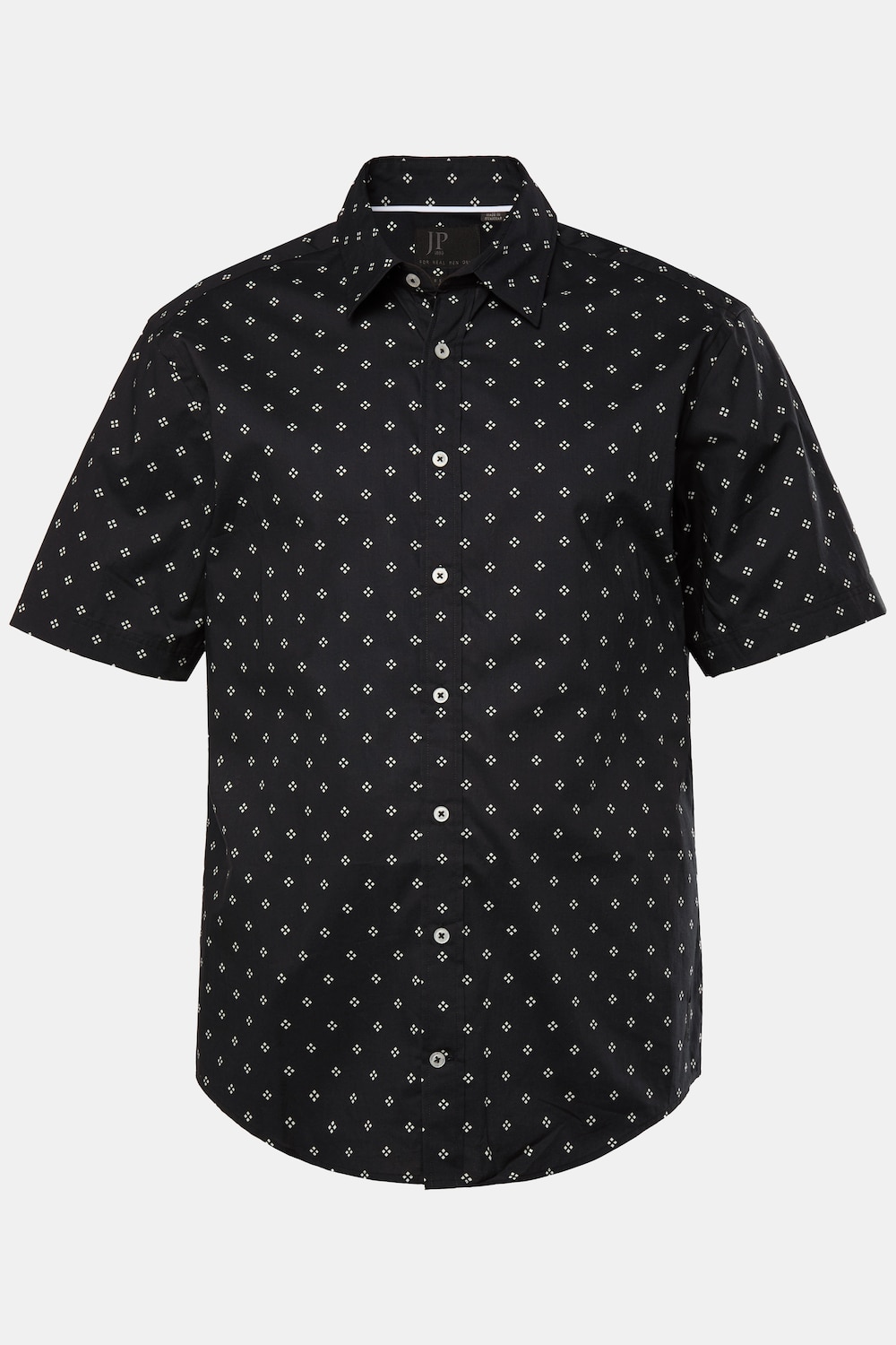 Chemise de ville JP 1880 collection Business, imprimé minimaliste, manches courtes et col Kent, coupe Modern Fit - jusqu'au 8 XL