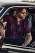 JP 1880 skjorte, halve ermer, heldekkende trykk, buttondown-krage, modern fit, opptil 8XL