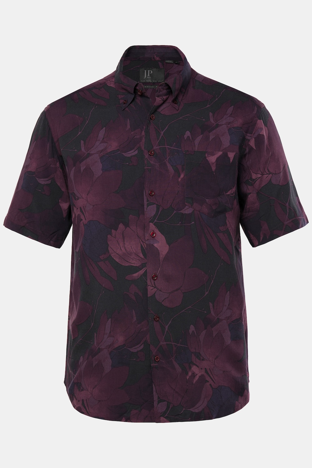 JP 1880 overhemd, korte mouwen, all-over print, buttondown-kraag, Modern Fit, tot 8XL