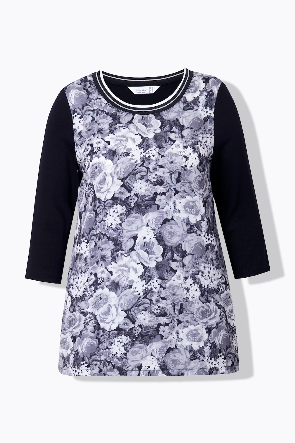 Stora storlekar Vävd topp, Dam, svart, storlek: 56, Polyester/Viskos, Mia Moda