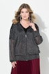 Blouson, mesh med glitter, langarm