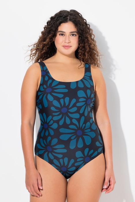 Flower Print One Piece Swimsuit