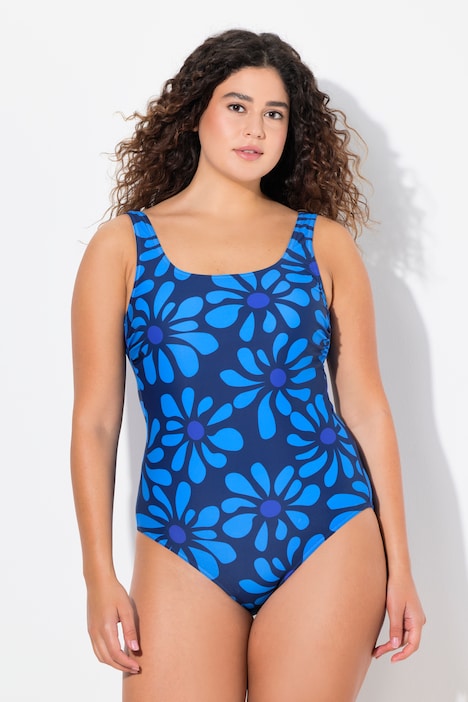 Flower Print One Piece Swimsuit