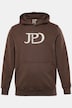 JP 1880 hættetrøje, brystprint, hætte, kængurulomme, op til 8 XL