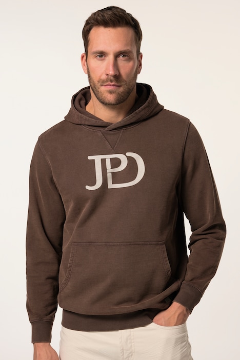 JP 1880 hoodie, breast print, hood, kangaroo pocket, up to 8 XL