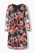 Long-sleeve camouflage gathered mesh dress