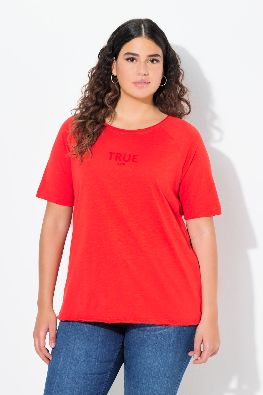 Große Größen Shirt, Damen, rot, Größe: 50/52, Baumwolle, Ulla Popken