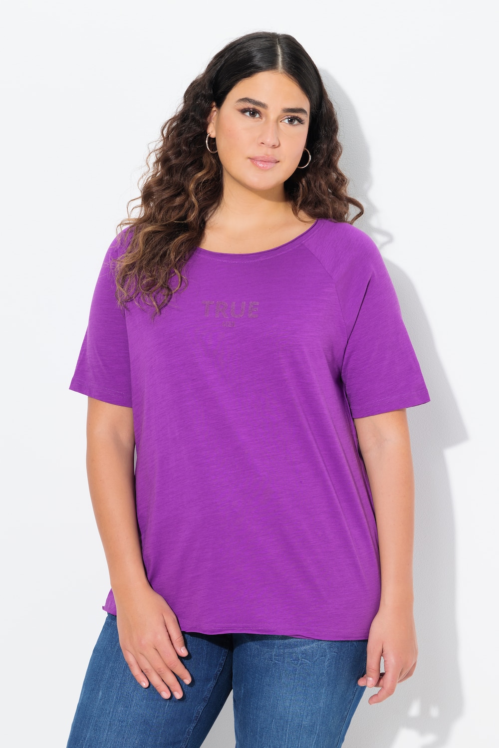 Große Größen Shirt, Damen, lila, Größe: 50/52, Baumwolle, Ulla Popken