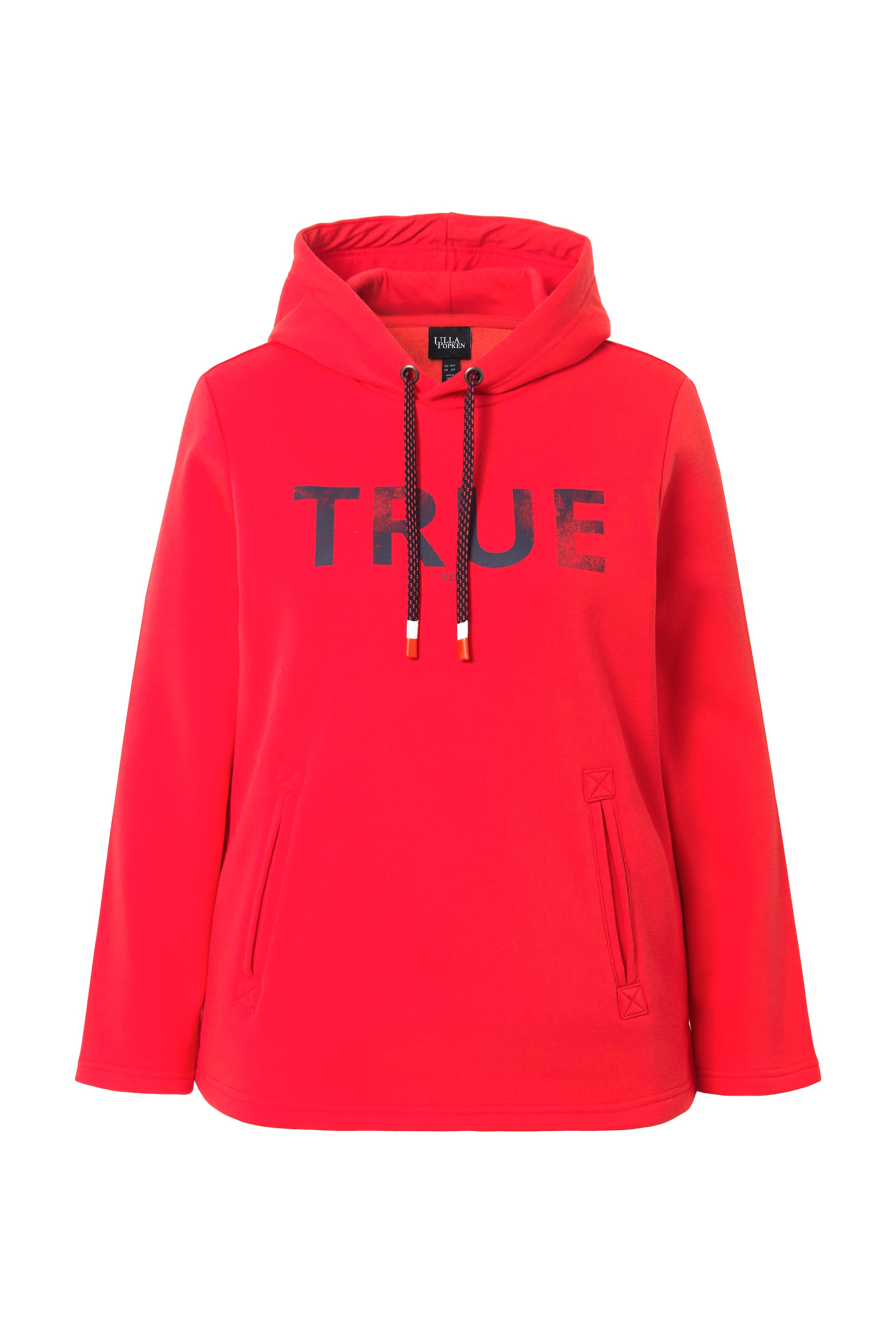 Ulla Popken Damen große Größen Hoodie True Kapuze Kordel Taschen Langarm 835805