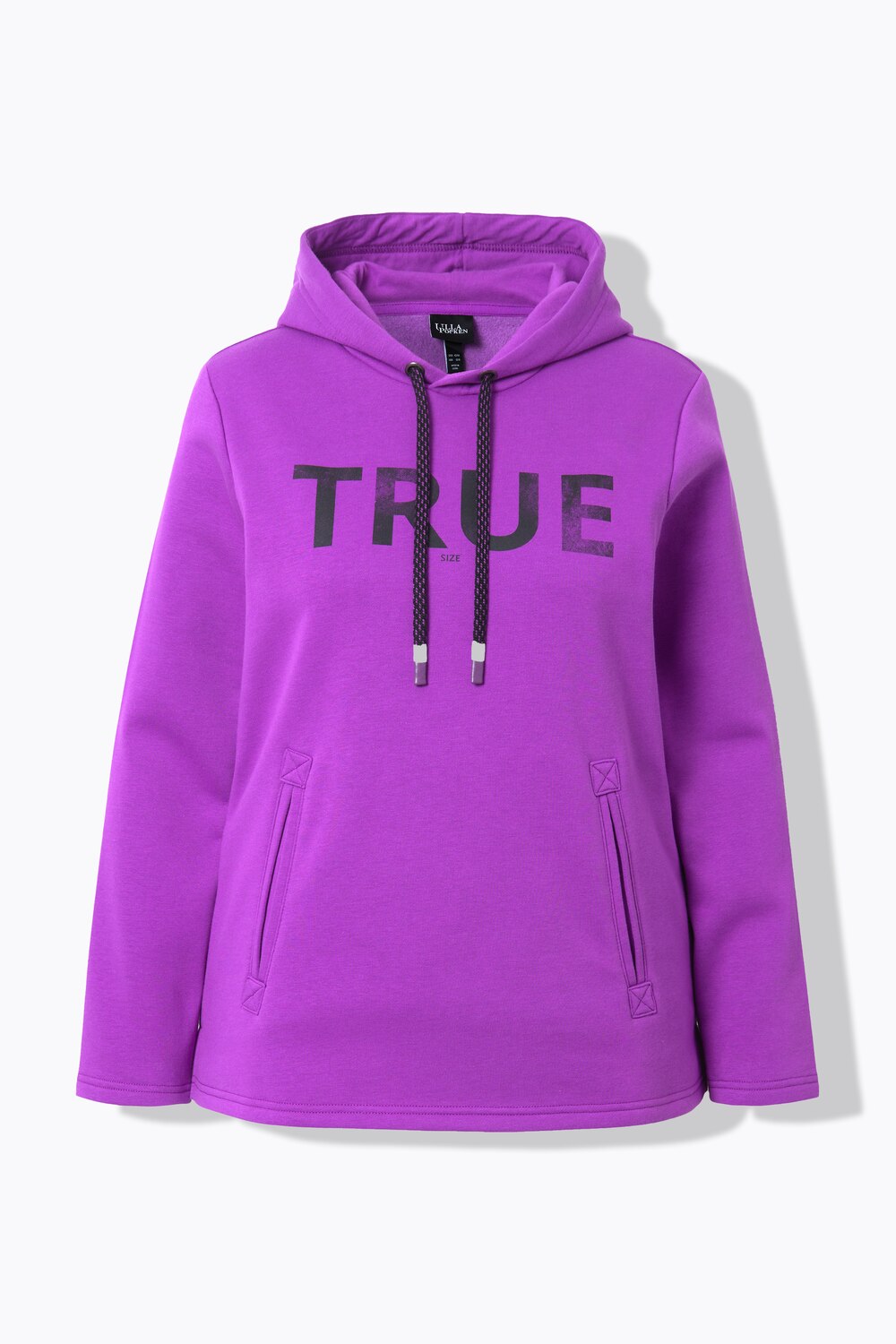 Stora storlekar Hoodie, Dam, lila, storlek: 42/44, Bomull, Ulla Popken