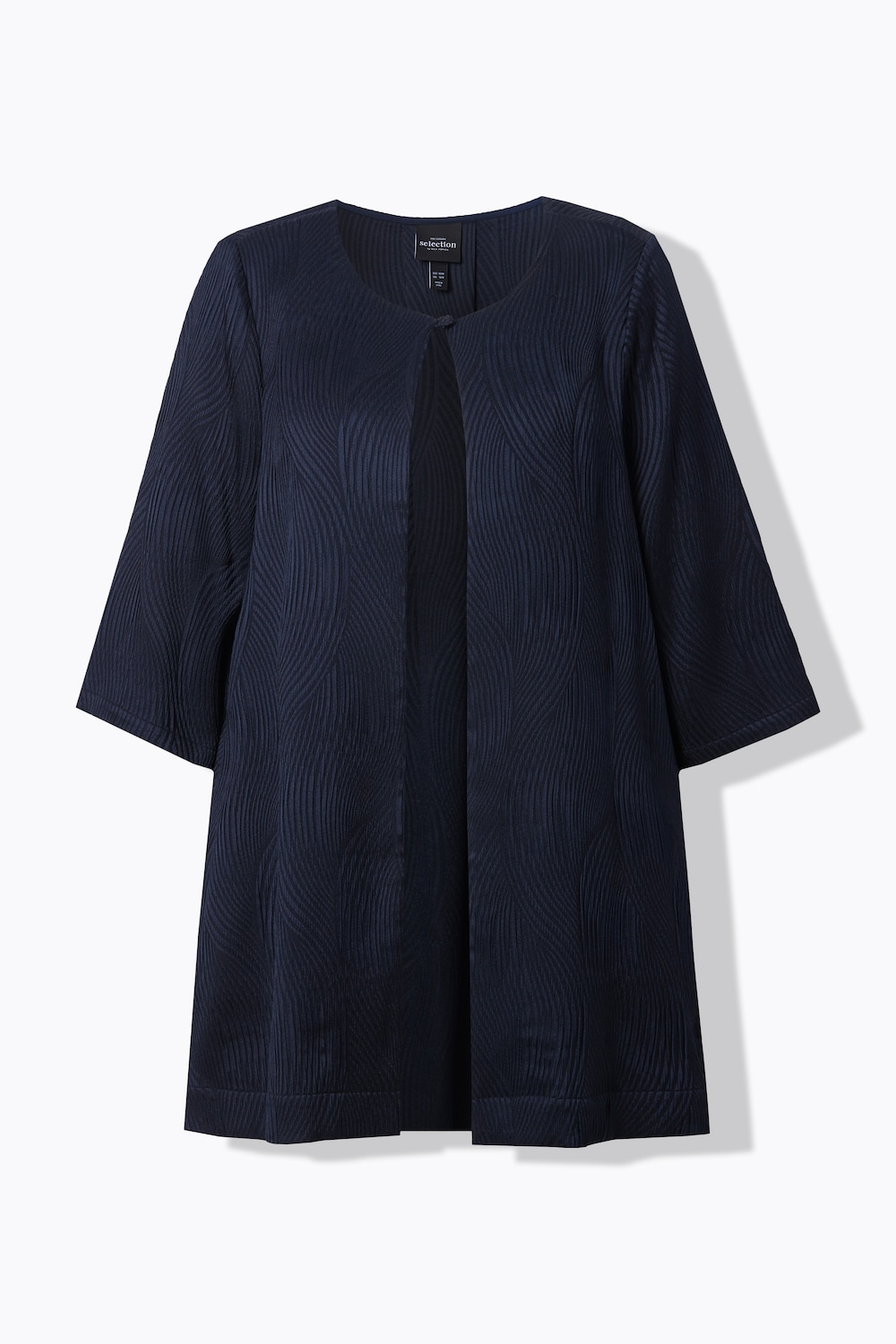 Stora storlekar Blusjacka, Dam, blå, storlek: 42/44, Polyester/Viskos, Ulla Popken