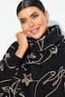 Sweatshirt, Scribble-hart patroon, opstaande kraag, lange mouw