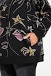 Sweatshirt, Scribble-hart patroon, opstaande kraag, lange mouw