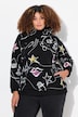 Sweatshirt, Scribble-hart patroon, opstaande kraag, lange mouw