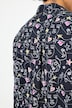 Longbluse, Scribble-Herz Muster, A-Linie, Langarm