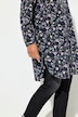 Longbluse, Scribble-Herz Muster, A-Linie, Langarm