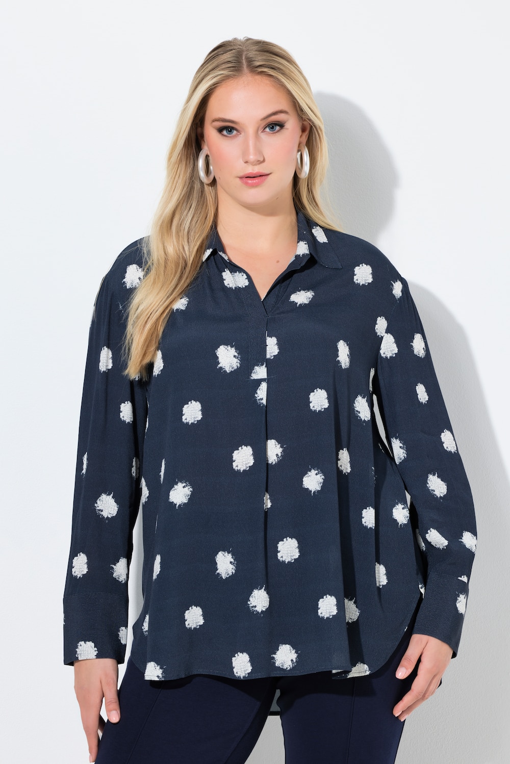 Große Größen Tunika, Damen, blau, Größe: 46/48, Viskose, Ulla Popken