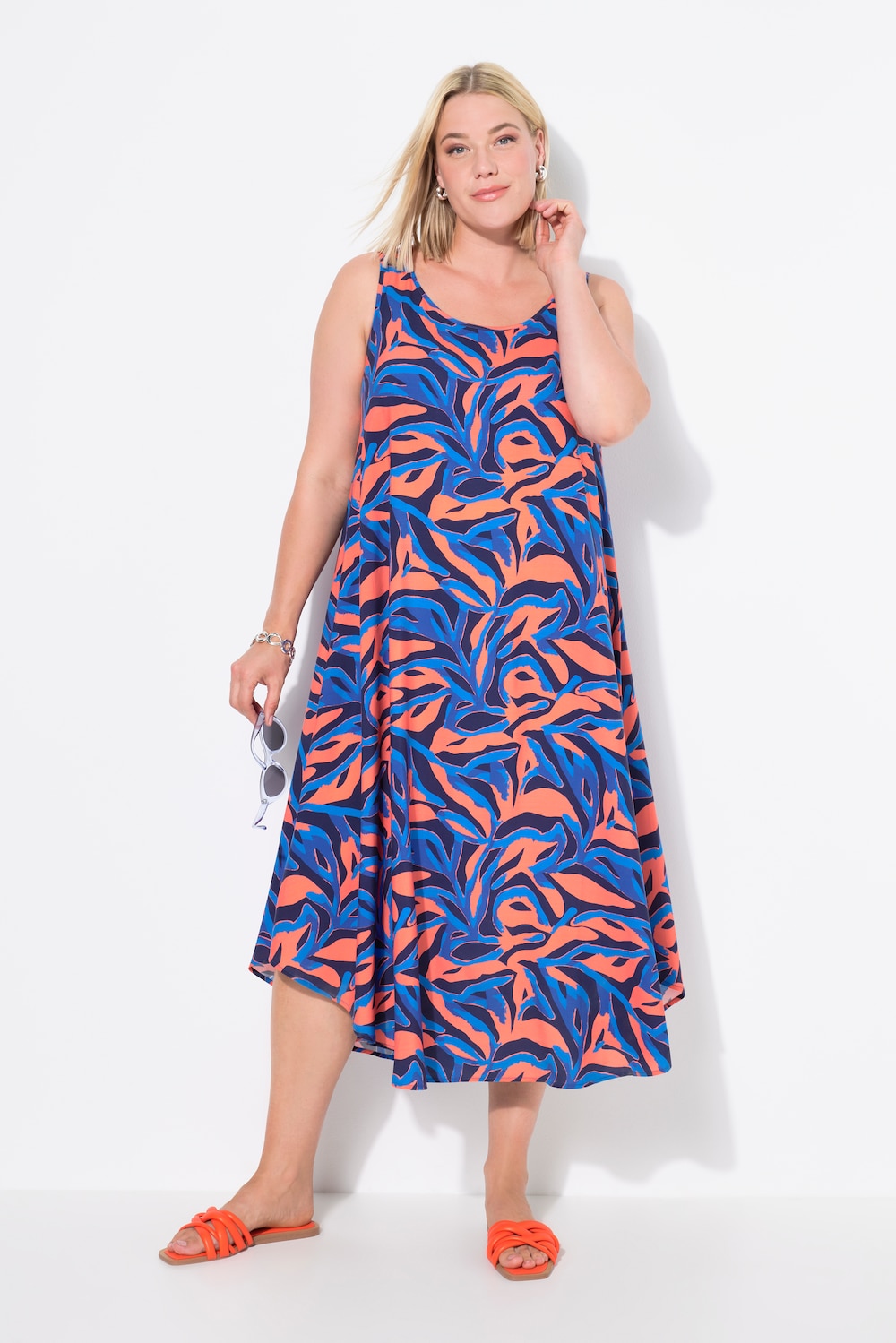 Große Größen Kleid, Damen, blau, Größe: 46/48, Viskose, Ulla Popken