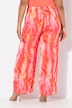 Pantaloni di chiffon a doppio strato con taglio della gamba ampio e cintura elastica