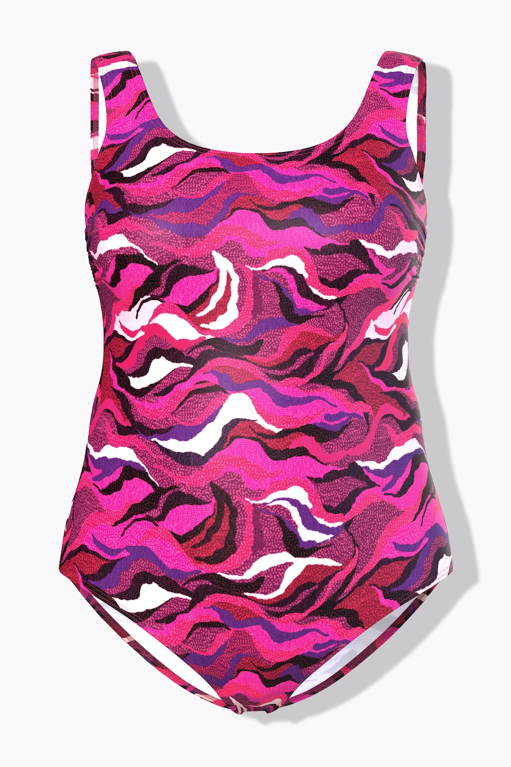 Stora storlekar Baddräkt med print, Dam, röd, storlek: 54/56, Polyester/Syntetfibrer/Elastan, Ulla Popken