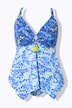 Polka Dot Handkerchief Hem Tankini Set