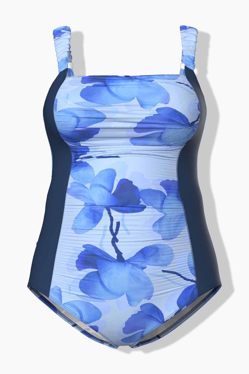 Stora storlekar Baddräkt, Dam, blå, storlek: 60, Polyester/Syntetfibrer/Elastan, Ulla Popken