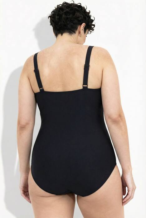 Badeanzug, Raffung, Softcups, Träger verstellbar, recycelt