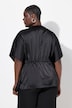 Shirtbluse, oversized, Wasserfall-Ausschnitt, Halbarm