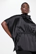 Shirtbluse, oversized, Wasserfall-Ausschnitt, Halbarm