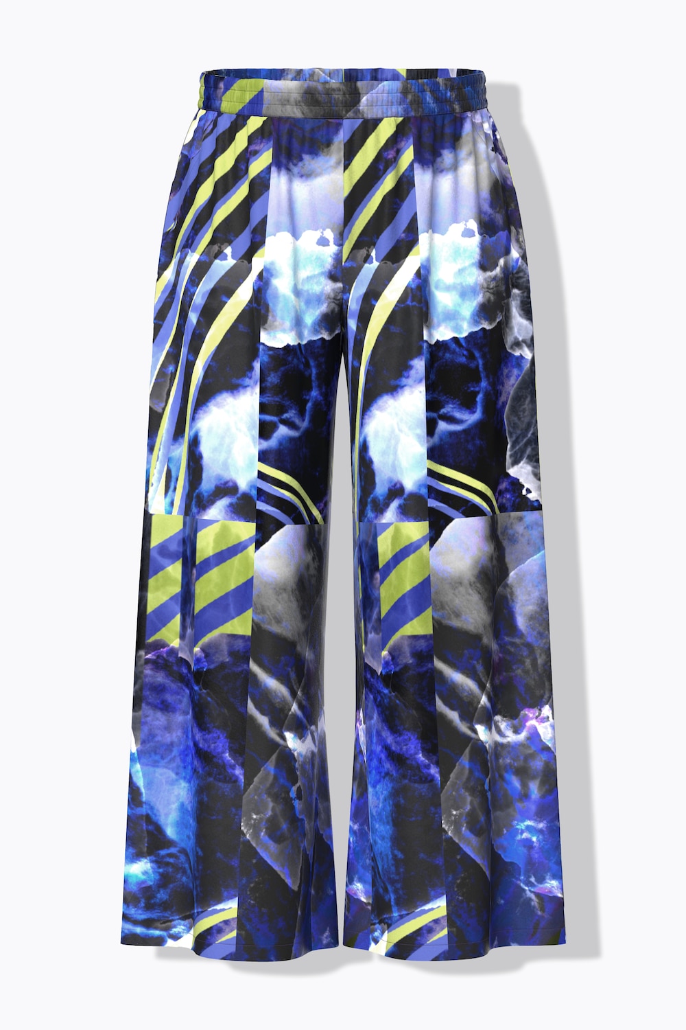 Stora storlekar Palazzobyxa, Dam, blå, storlek: 50/52, Viskos, Ulla Popken