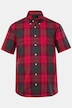 Chemise à carreaux JP 1880, manches courtes et col à pointes boutonnées, coupe Modern Fit - jusqu'au 8 XL