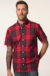 Chemise à carreaux JP 1880, manches courtes et col à pointes boutonnées, coupe Modern Fit - jusqu'au 8 XL