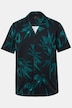 Chemise en jersey JP 1880 FLEXNAMIC®, manches courtes, col cubain et imprimé all-over, coupe Cuba-Fit - jusqu'au 8 XL