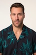 Chemise en jersey JP 1880 FLEXNAMIC®, manches courtes, col cubain et imprimé all-over, coupe Cuba-Fit - jusqu'au 8 XL