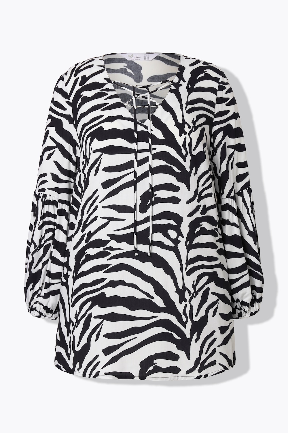 Stora storlekar Dra-på-blus, Dam, svart, storlek: 50, Viskos, Mia Moda