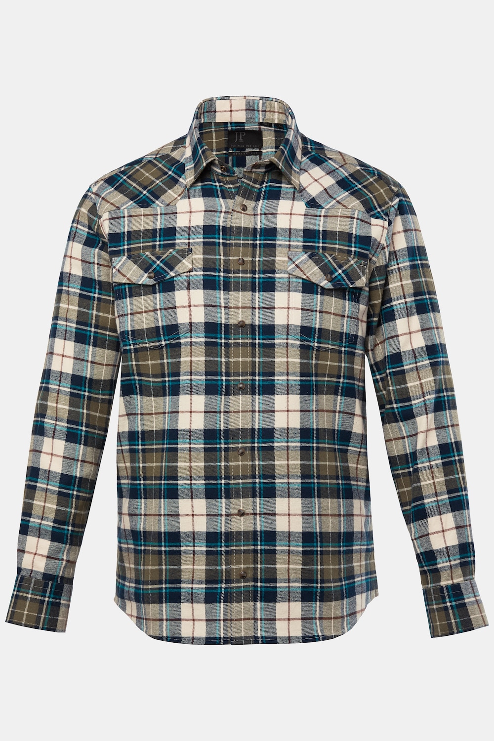 JP 1880 Karo-Flanellhemd, Langarm, Kentkragen, Modern Fit, bis 8 XL