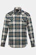 Chemise en flanelle JP 1880 à carreaux, manches longues et col Kent, coupe Modern Fit - jusqu'au 8 