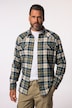 Chemise en flanelle JP 1880 à carreaux, manches longues et col Kent, coupe Modern Fit - jusqu'au 8 