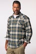 Chemise en flanelle JP 1880 à carreaux, manches longues et col Kent, coupe Modern Fit - jusqu'au 8 