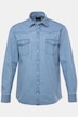Chemise en jean JP 1880, manches longues et col Kent, surpiqûre dans le dos, coupe Modern Fit - jusqu'au 8 